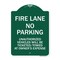 Signmission Fire Lane No Parking Unauthorized Vehicles Will Be Ticketed Towed at Owners Expense, GW-1824-23993 A-DES-GW-1824-23993 - alternate 1